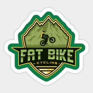 Fat Bike Cycling For Offroad Bike Lovers Sticker